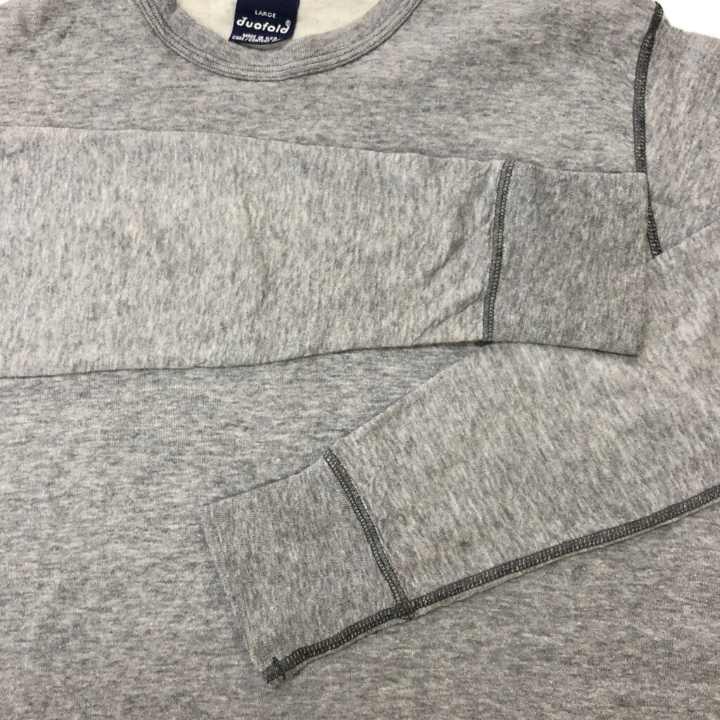 90s duofold Plain Long Sleeve T-Shirt
