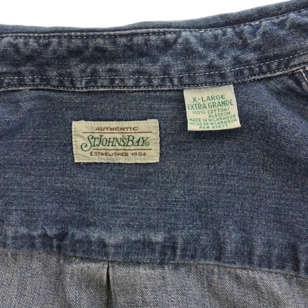 90s ST.JOHN'S BAY Denim Chambray Shirt