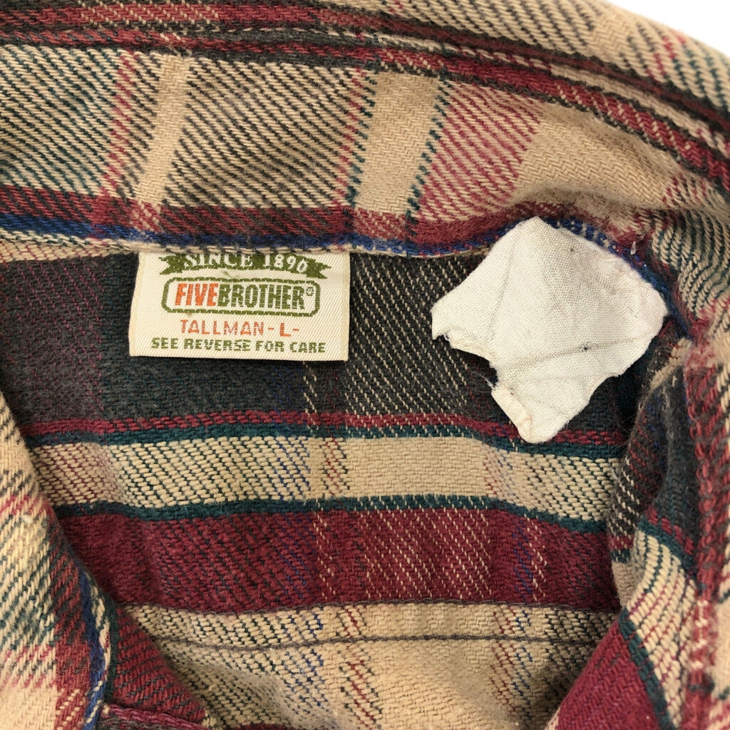 90s FIVE BROTHER Check Shirt