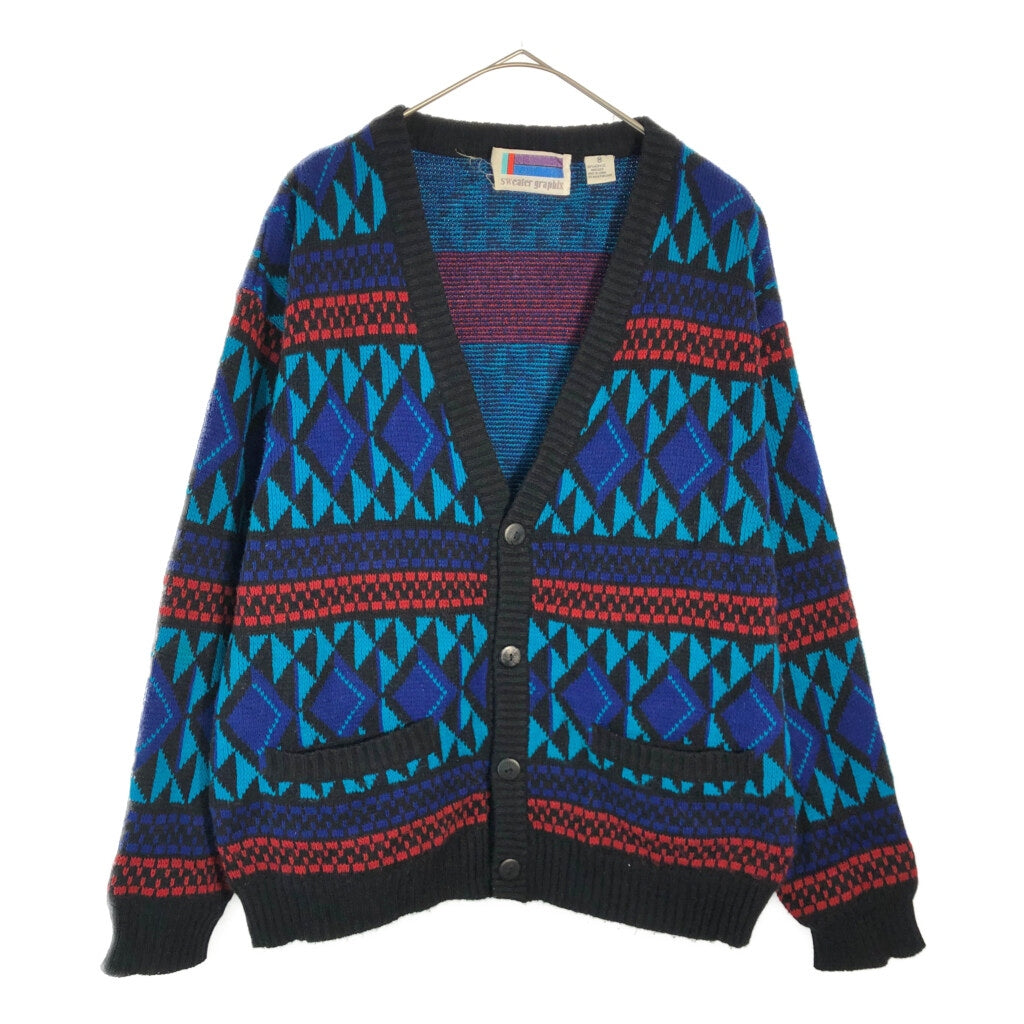 90s SWEATER GRAPHIX Patterned Cardigan