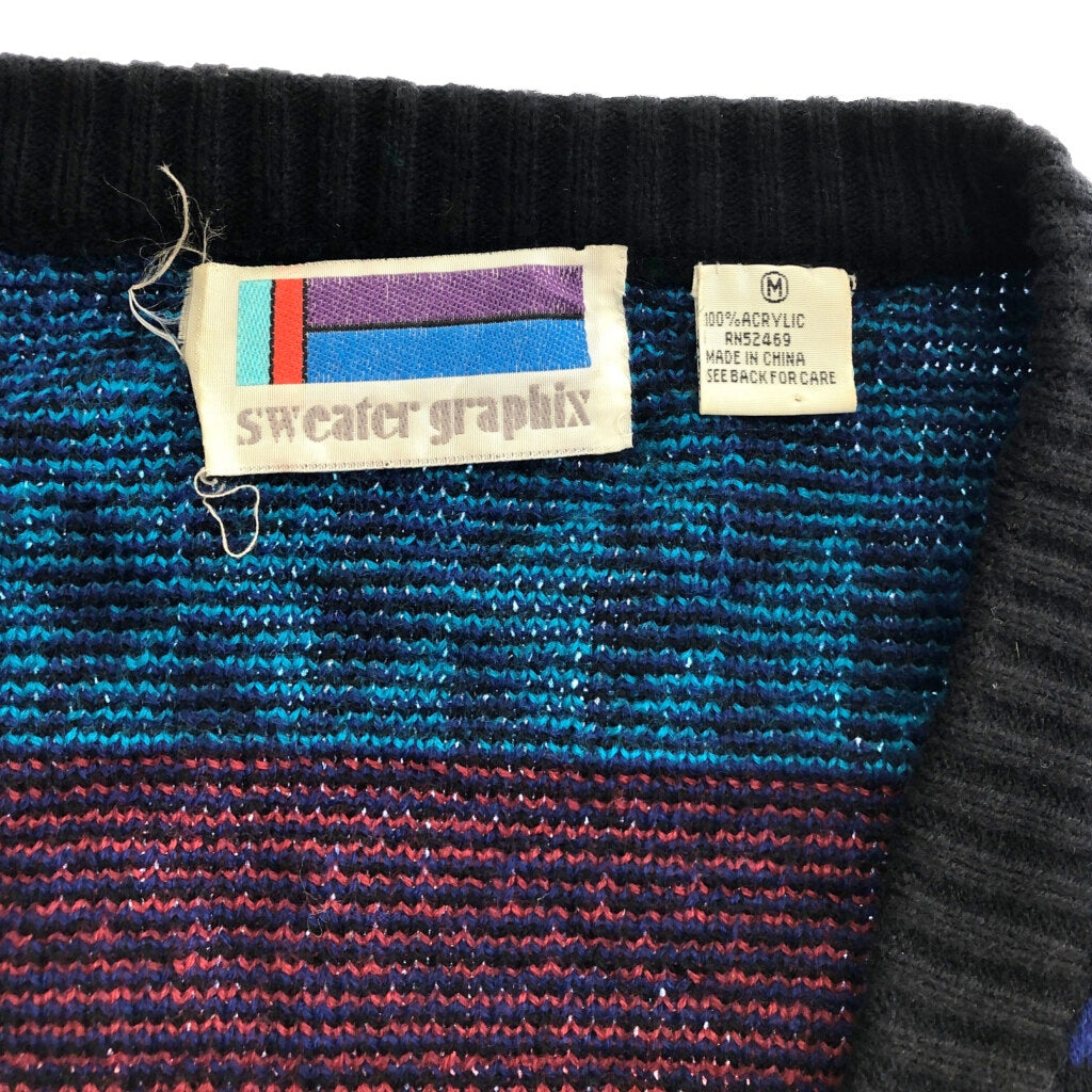 90s SWEATER GRAPHIX Patterned Cardigan