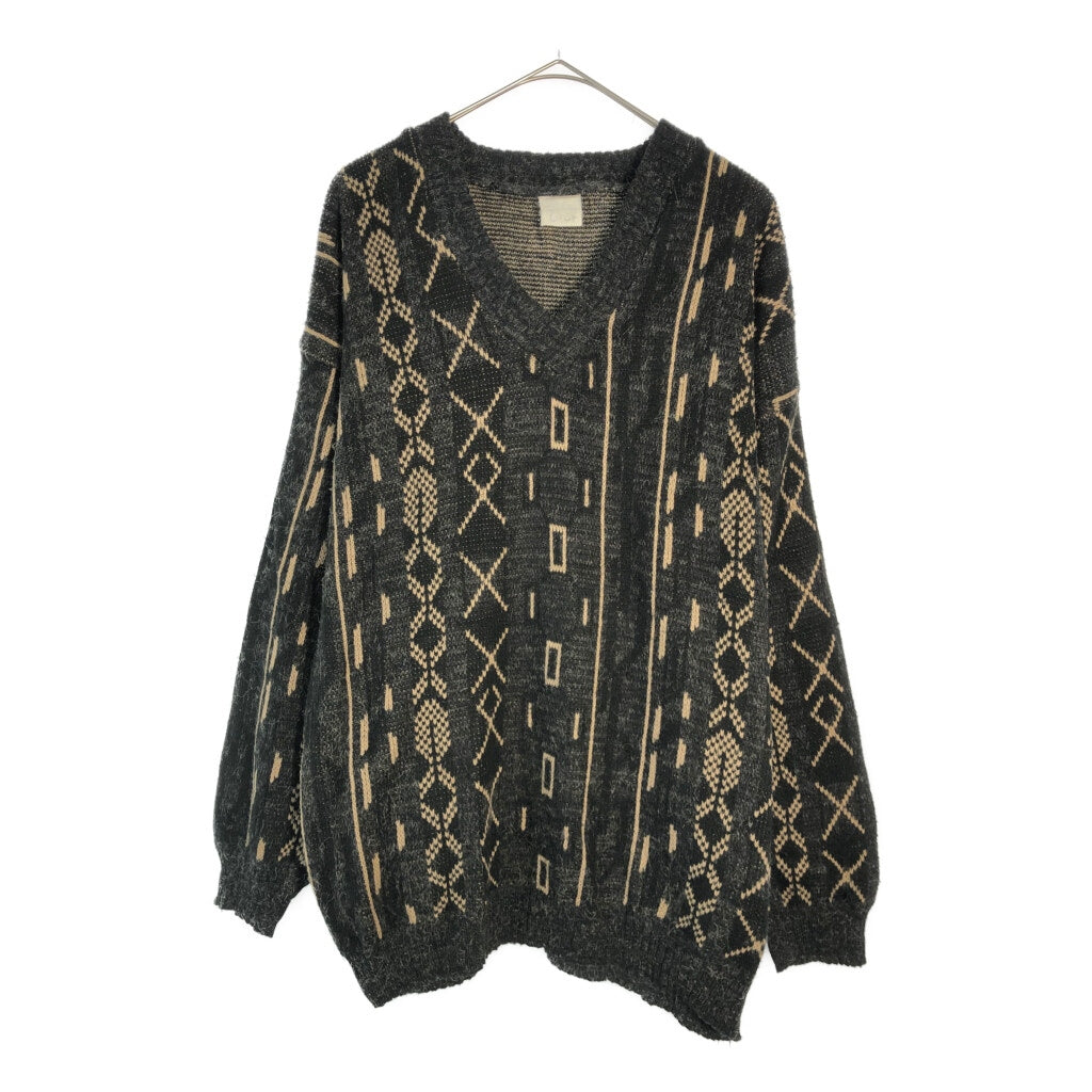 80s Sunday Angora V-Neck Sweater