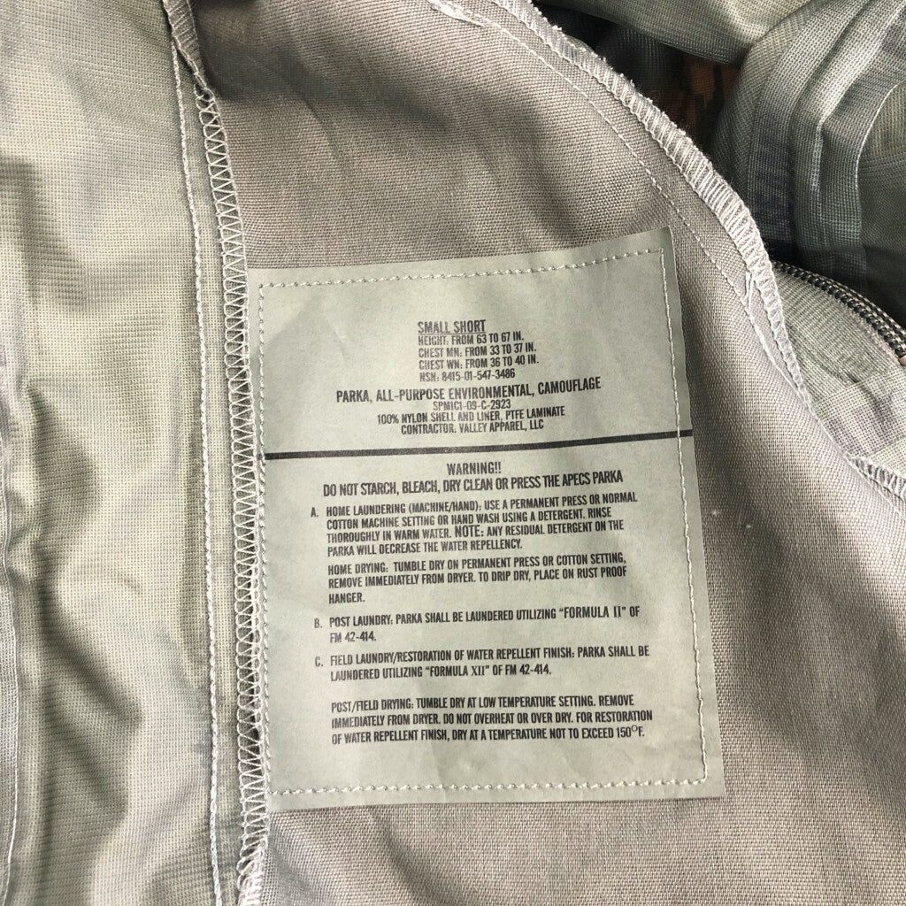 00s U.S.AIRFORCE APECS GORETEX Parka Military Jacket