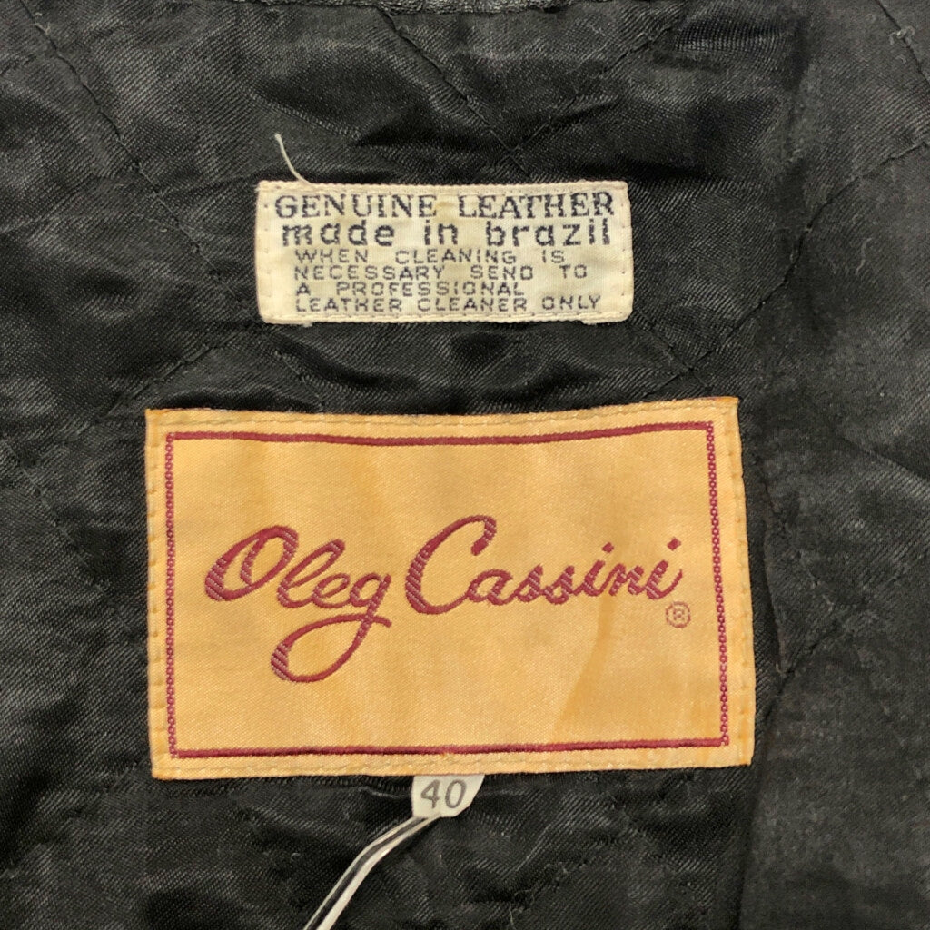 90s Oleg Cassini Leather Jacket