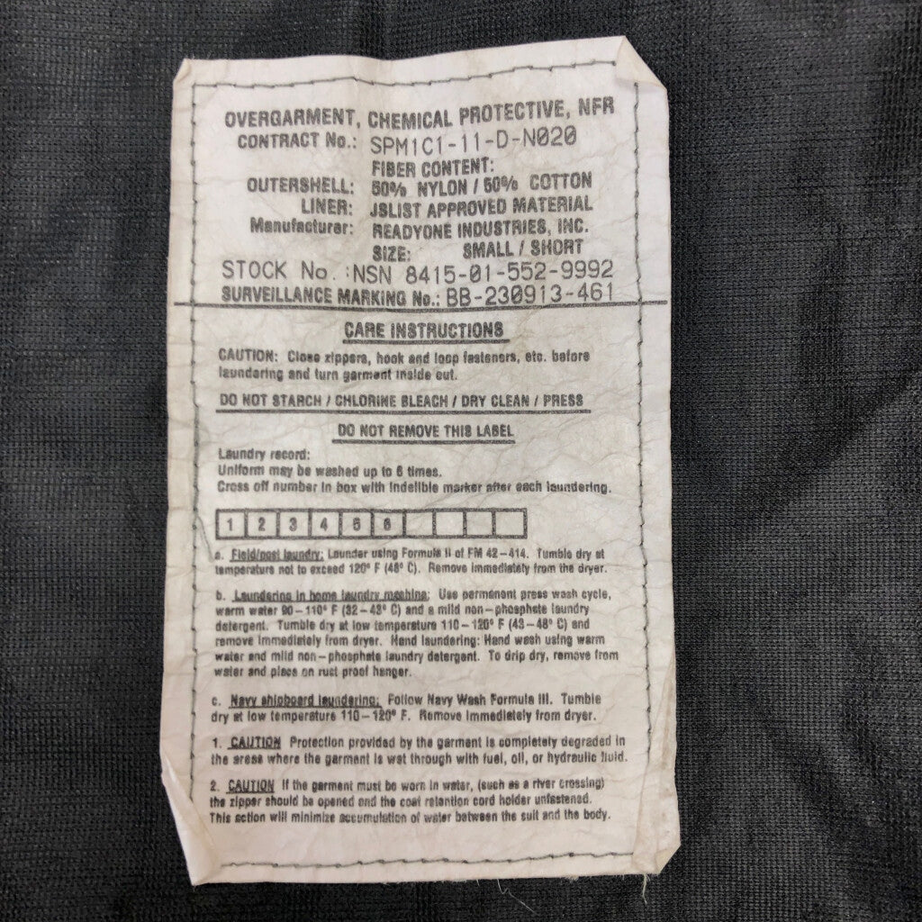 U.S. ARMY Chemical Protective Military Jacket