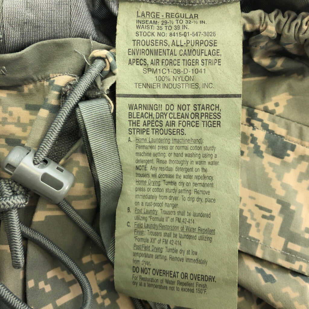 00s U.S.AIRFORCE APECS GORETEX Trousers Military Pants