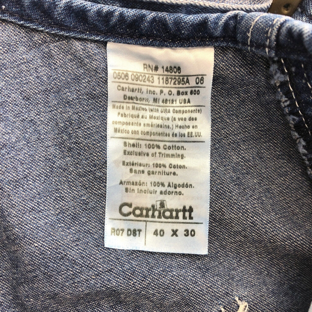 00s Carhartt Denim Bib Overall Denim Overall