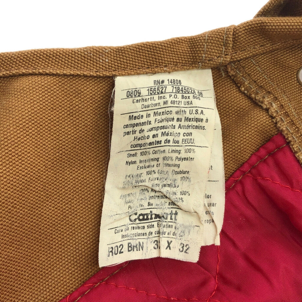 00s Carhartt Duck Double Knee Bib Overall Duck Overall