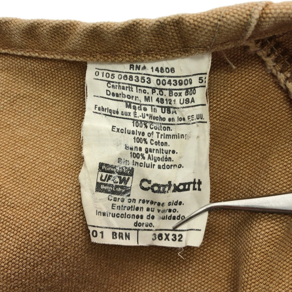 00s Carhartt Duck Double Knee Bib Overall Duck Overall