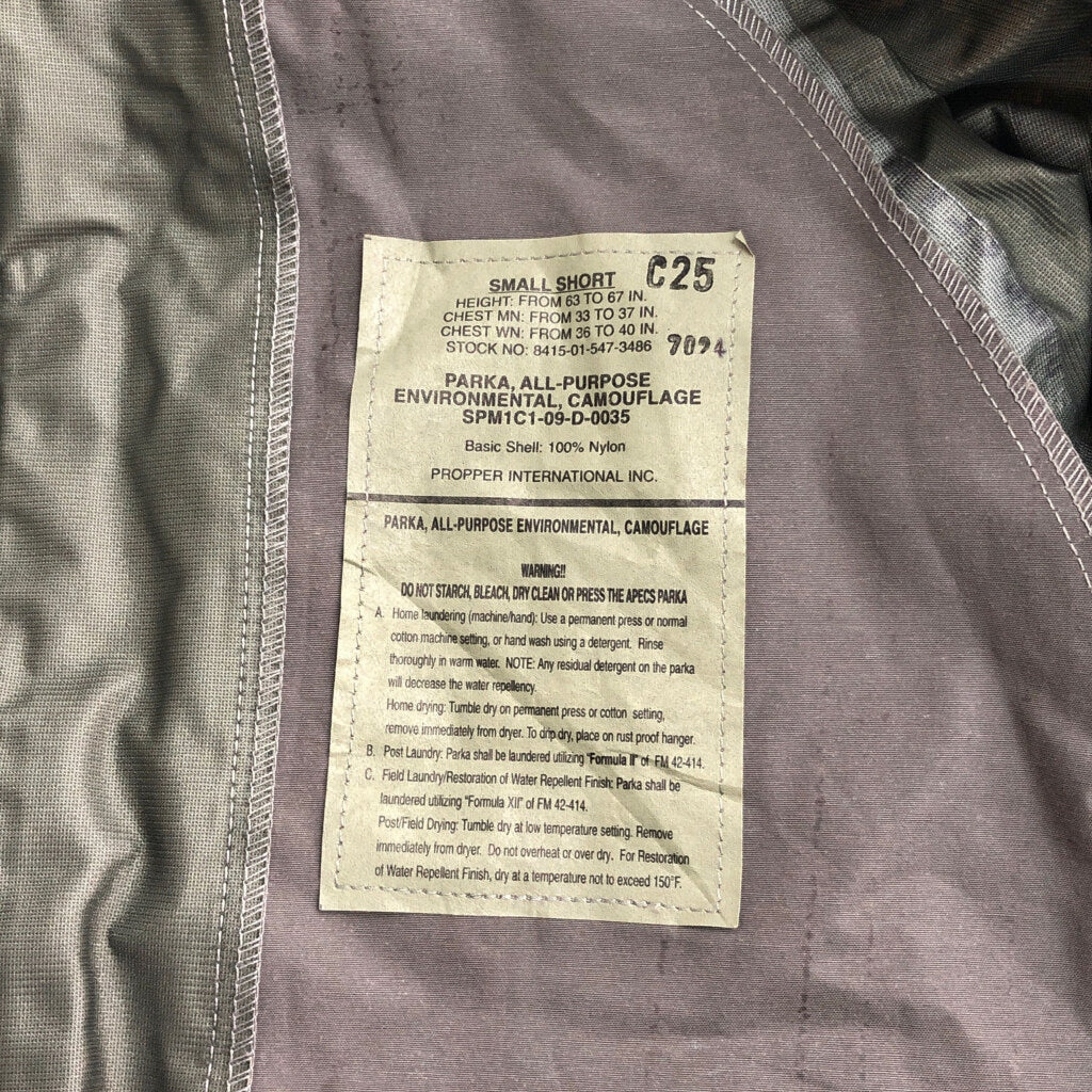 00s U.S.AIRFORCE APECS GORETEX Parka Military Jacket