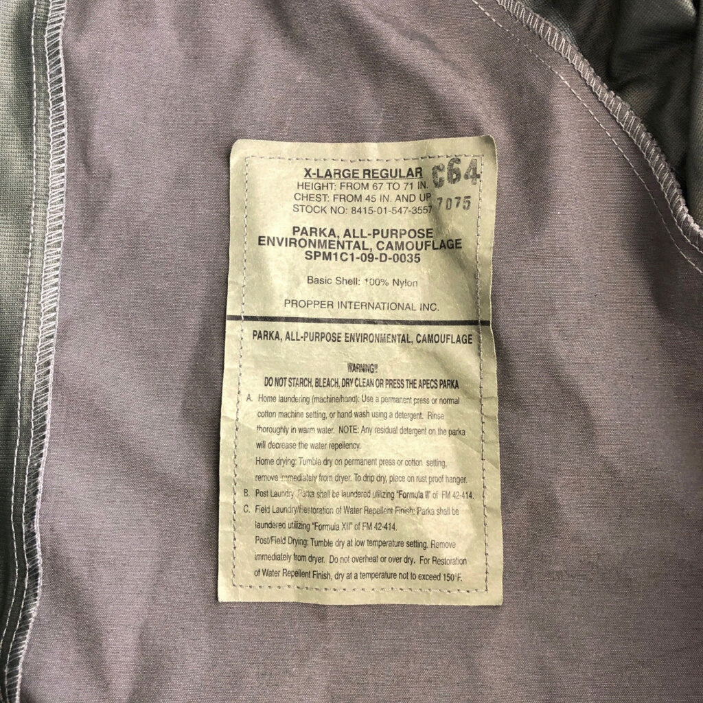 00s U.S.AIRFORCE APECS GORETEX Parka Military Jacket