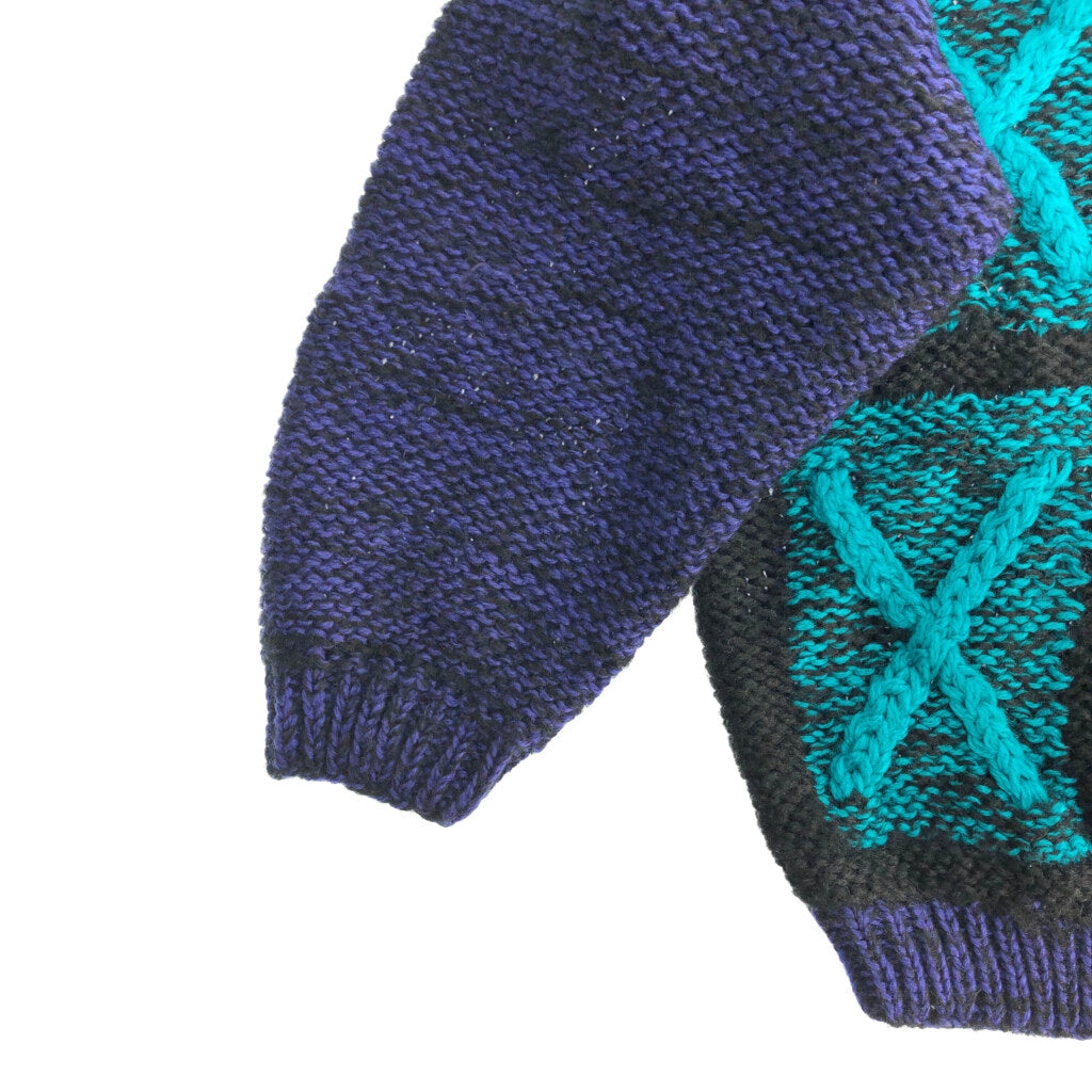 90s CITY STREETS 3D Knit Sweater