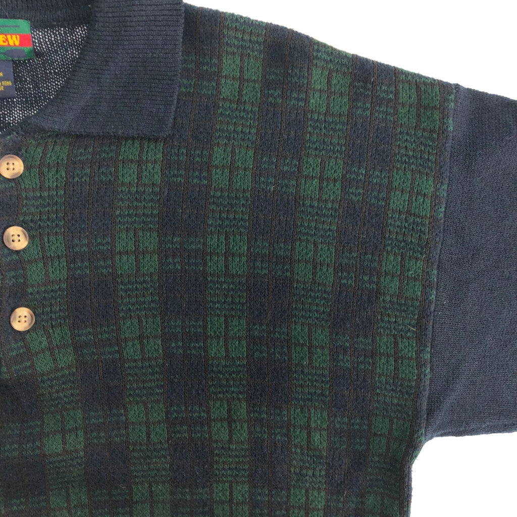 90s IVY CREW Knit Polo Shirt