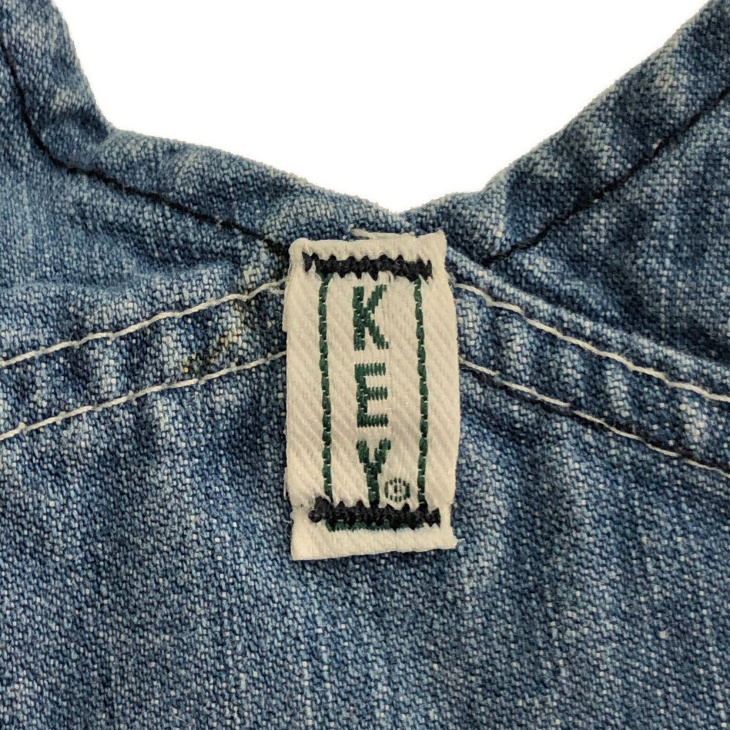 90s KEY Denim Bib Overall Denim Overall