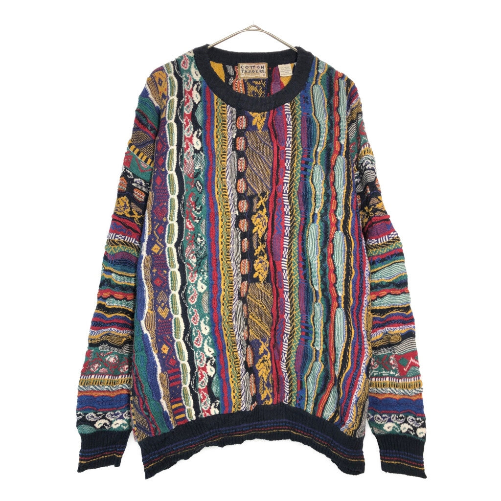 90s COTTON TRADERS 3D Knit Sweater
