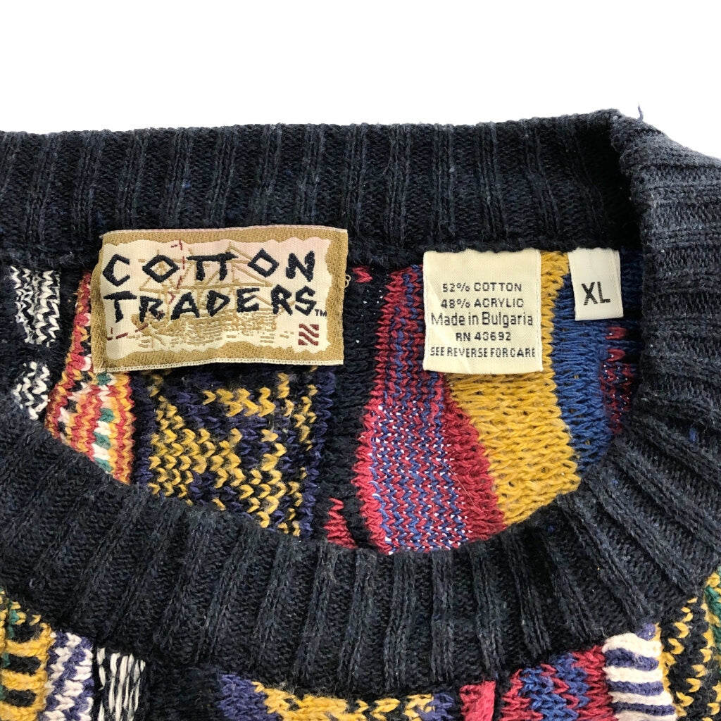 90s COTTON TRADERS 3D Knit Sweater