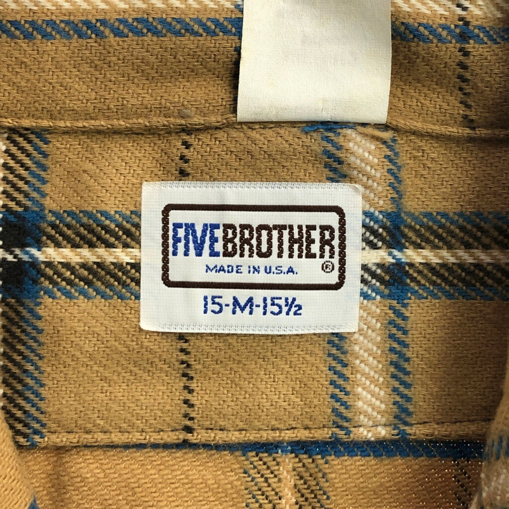 70s FIVE BROTHER Flannel Shirt