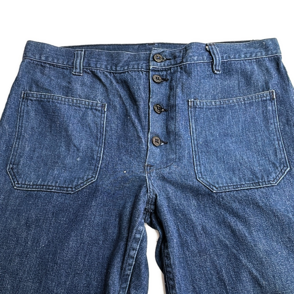 80s U.S. NAVY Sailor Trousers Denim Pants