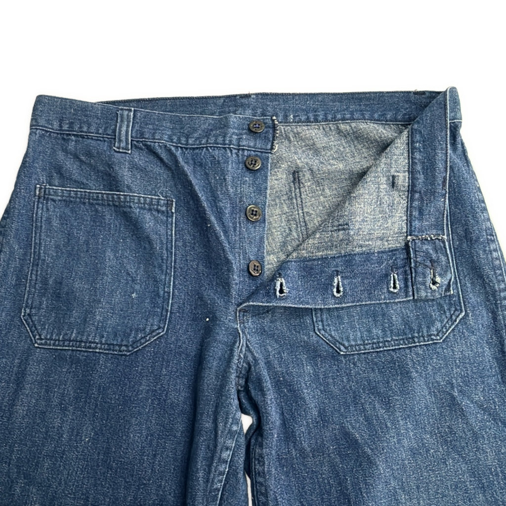 80s U.S. NAVY Sailor Trousers Denim Pants
