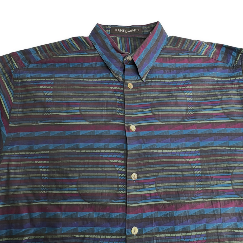 90s JHANE BARNES Patterned Shirt