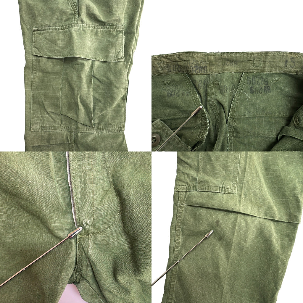 60s U.S. ARMY Jungle Fatigue Trousers Military Pants
