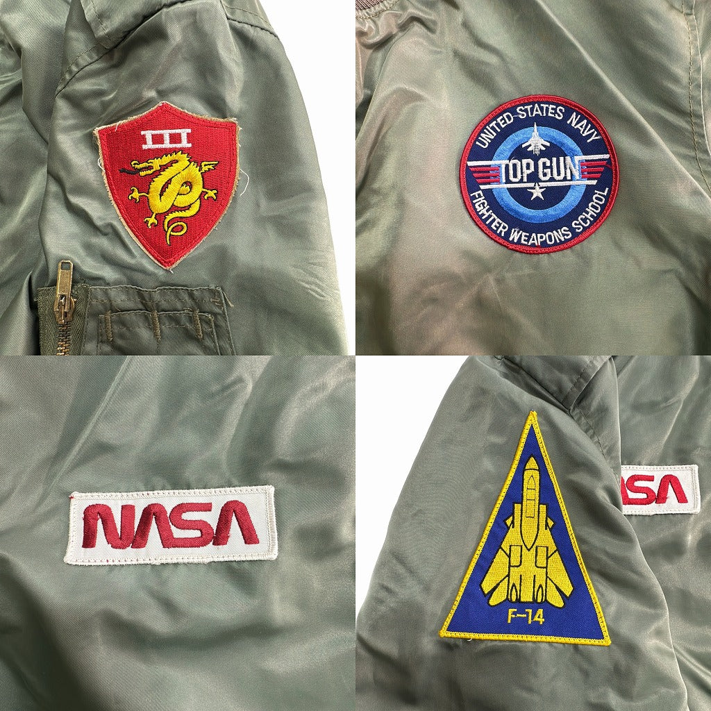 90s WATKINS DESIGN CENTER MA-1 Flight Jacket Military Jacket