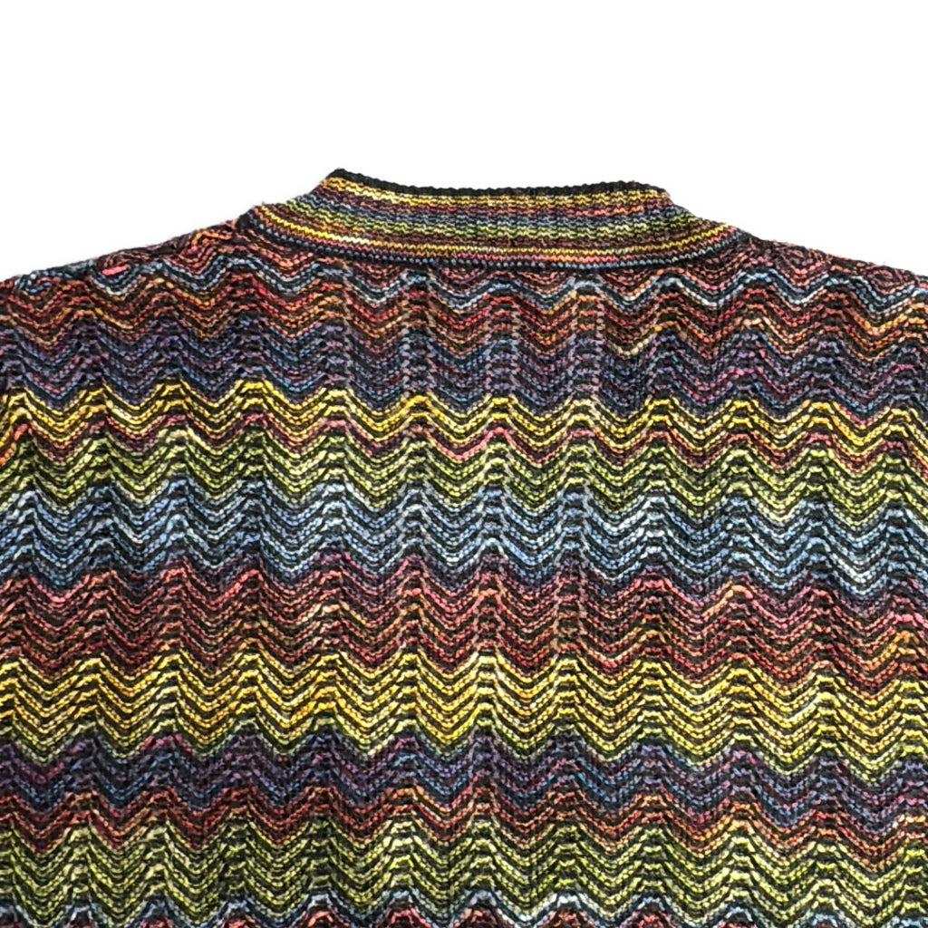 90s COLLEGE by marcazzani Patterned Cardigan