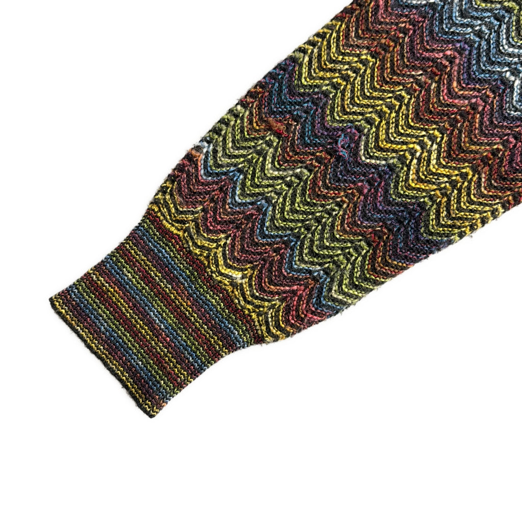 90s COLLEGE by marcazzani Patterned Cardigan