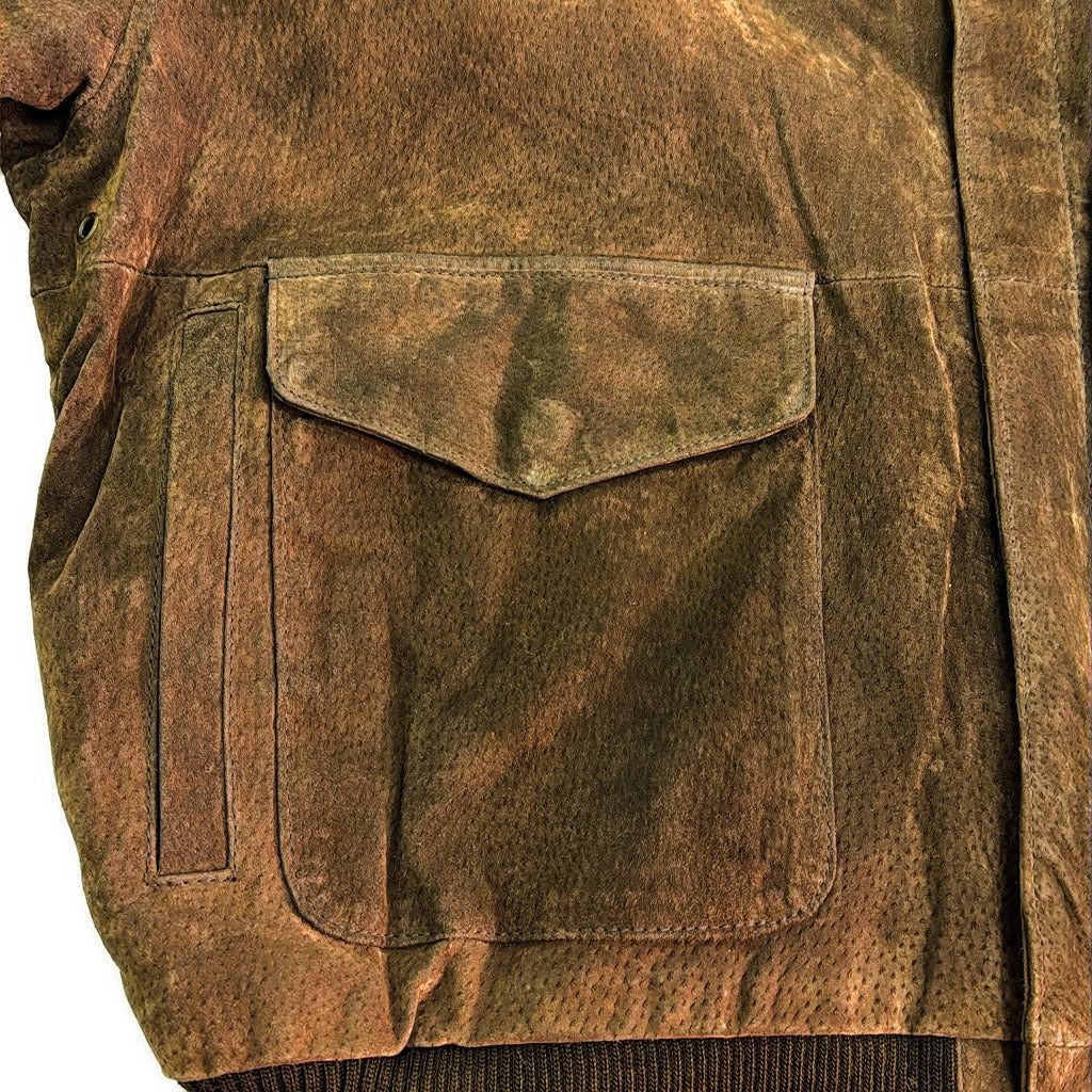 90s JLC A-2 Flight Jacket Leather Jacket