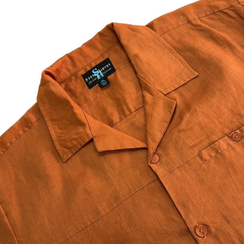 STEVE HARVEY Open Collar Shirt