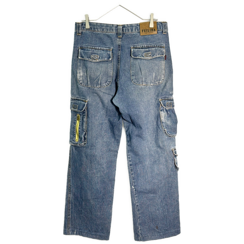FEILIDA Denim Cargo Pants