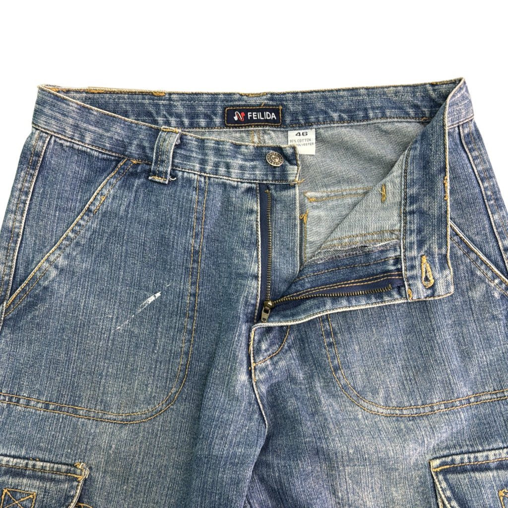 FEILIDA Denim Cargo Pants