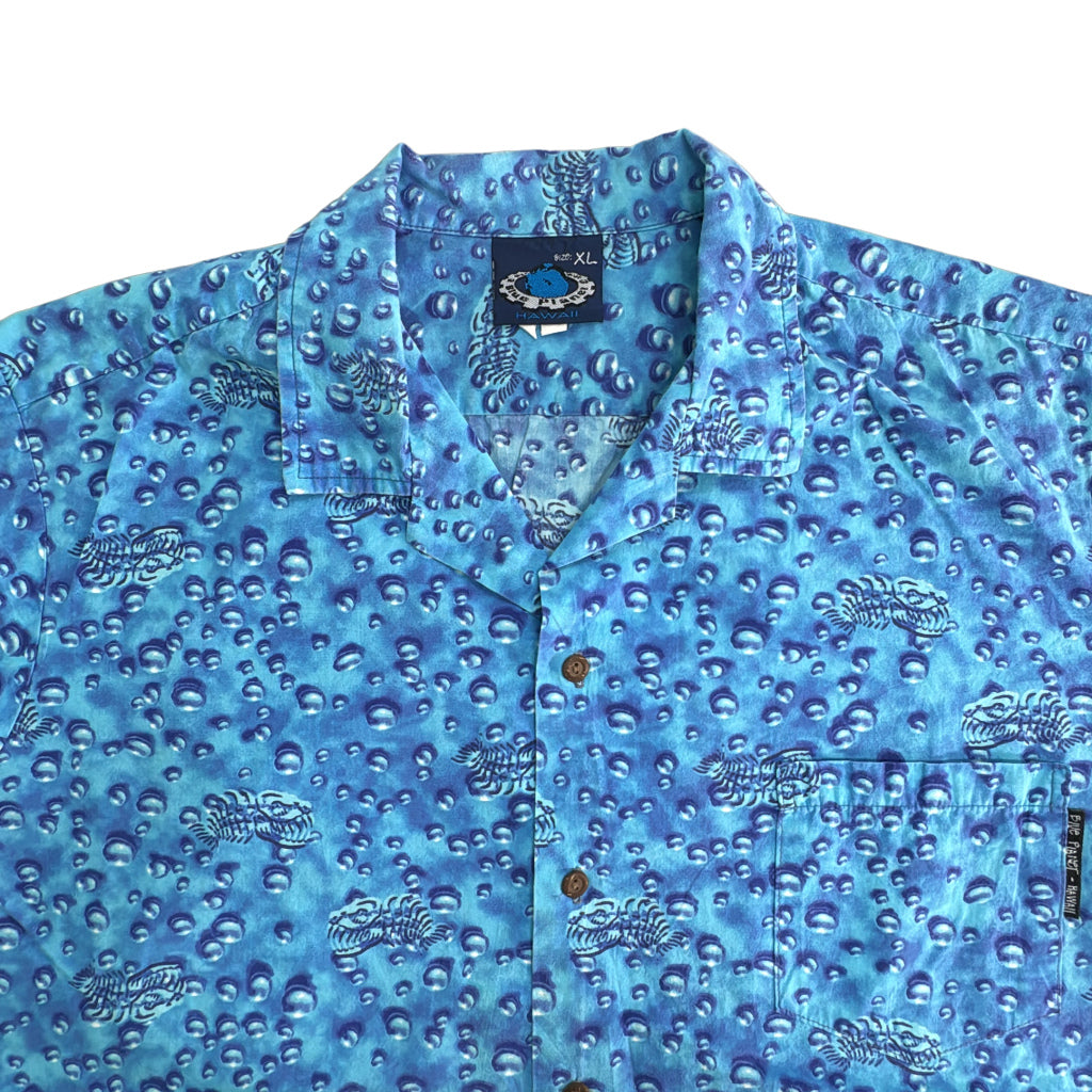 90s Blue Planet Surf Aloha Shirt