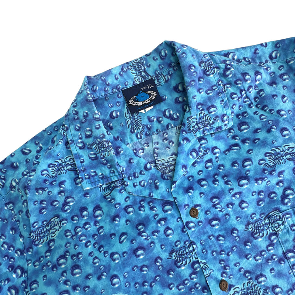 90s Blue Planet Surf Aloha Shirt
