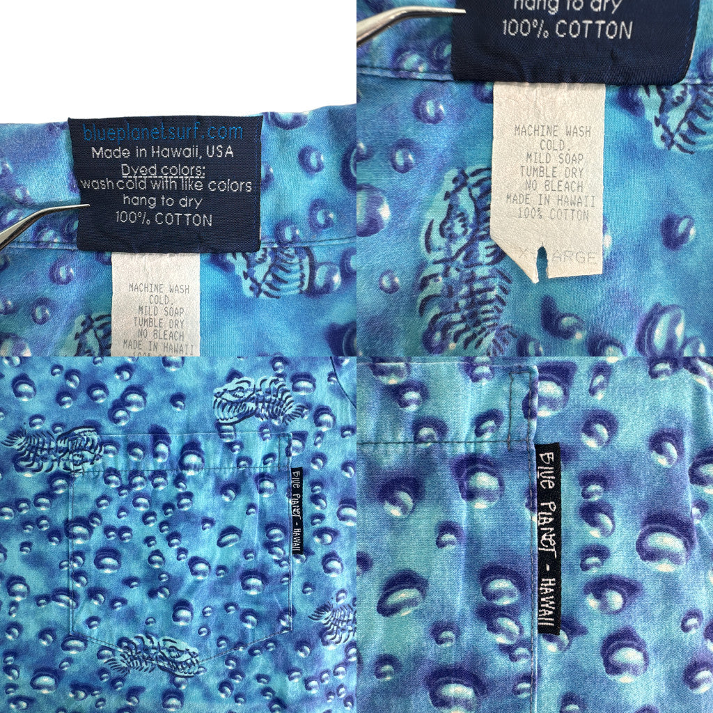 90s Blue Planet Surf Aloha Shirt