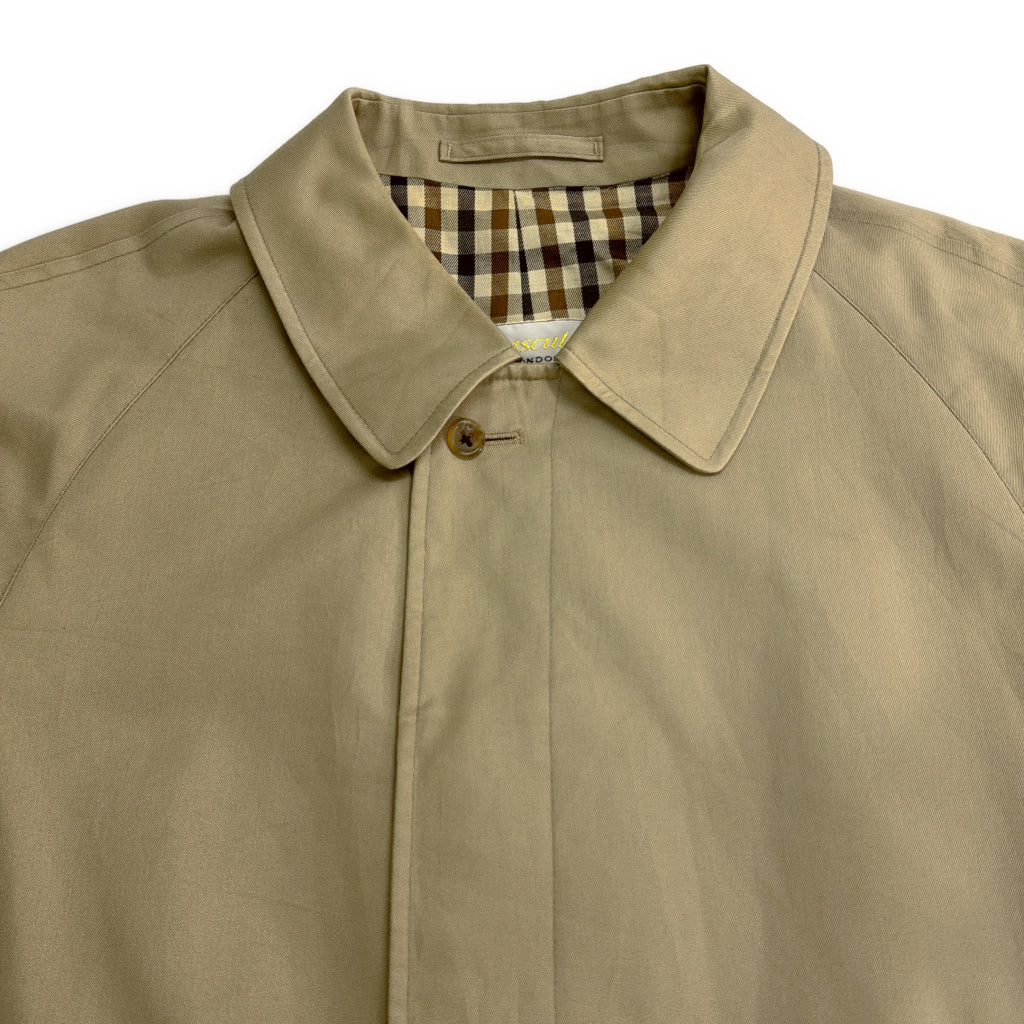 90s Aquascutum Balmacaan Soutien Collar Coat