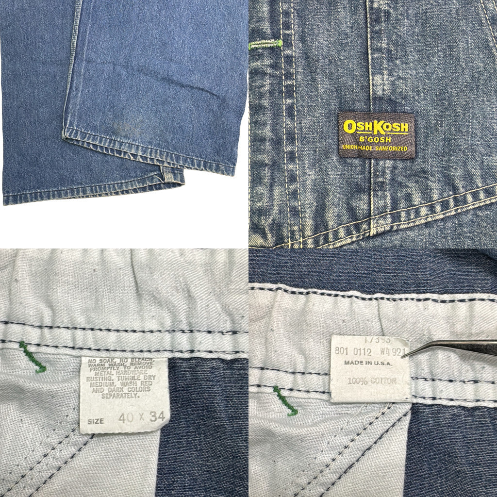 70s OSHKOSH Denim Bib Overall Denim Overall