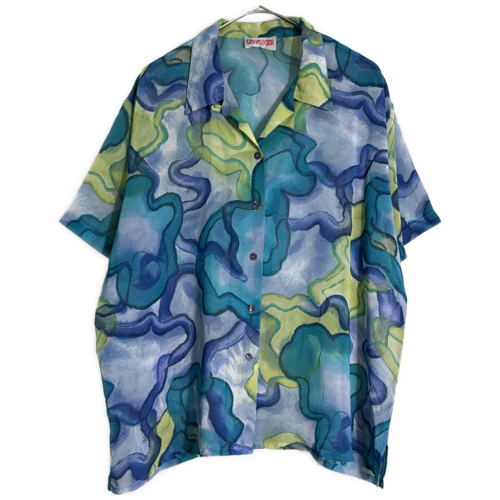 80s LEWINGER Open Collar Shirt