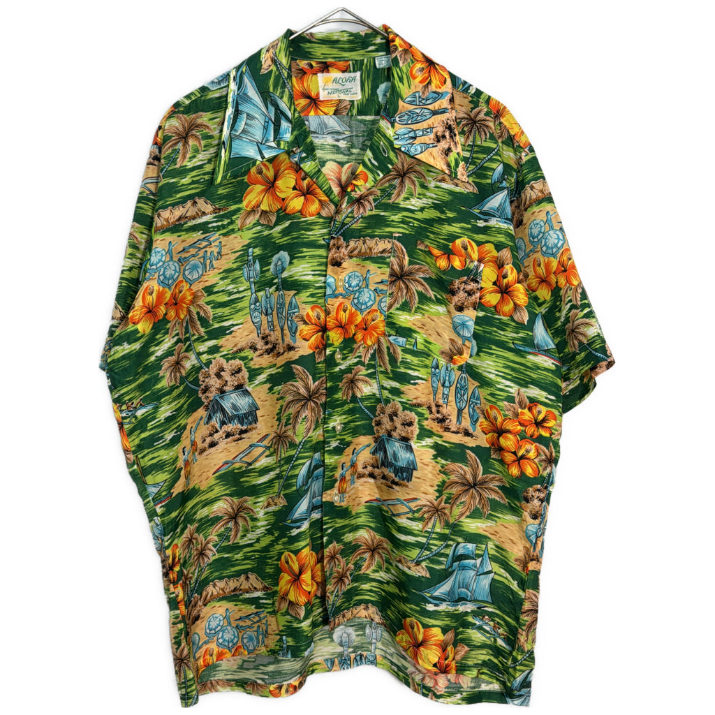 70s ALOHA National Shirt Shops Aloha Shirt