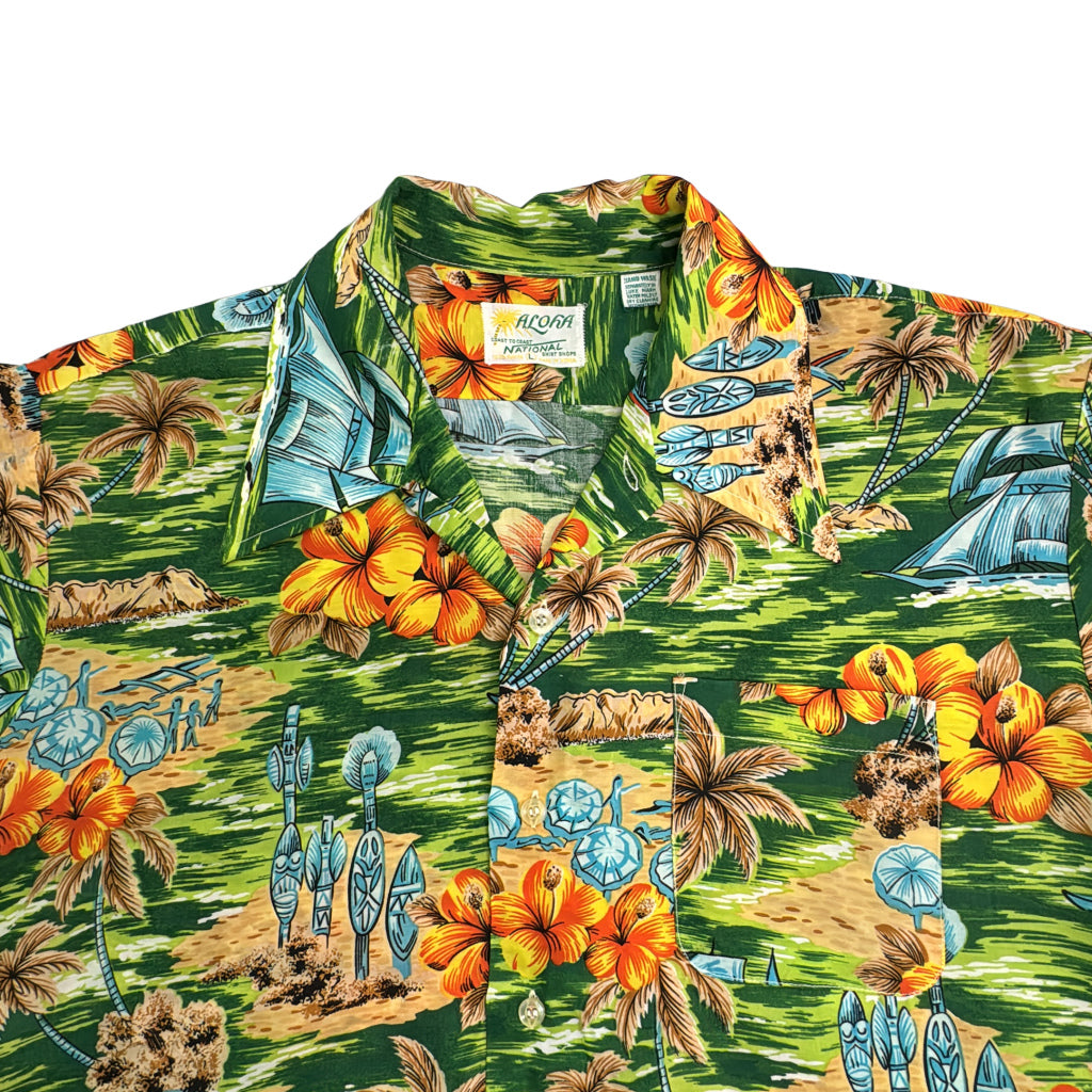 70s ALOHA National Shirt Shops Aloha Shirt