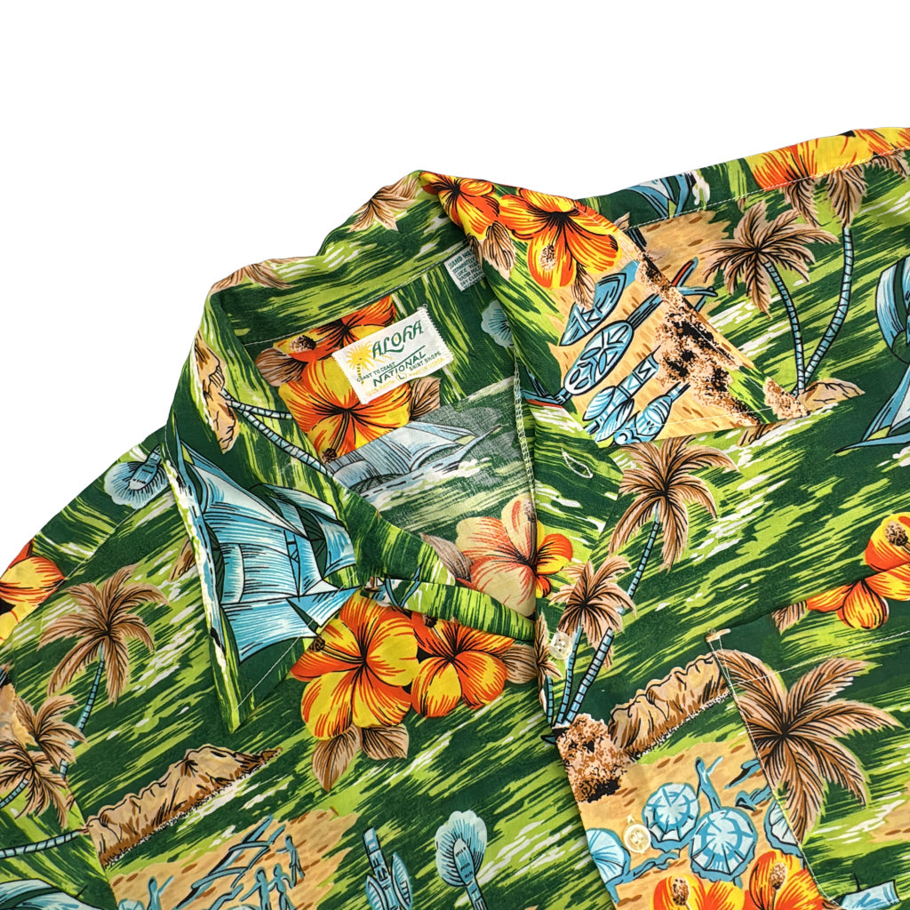 70s ALOHA National Shirt Shops Aloha Shirt