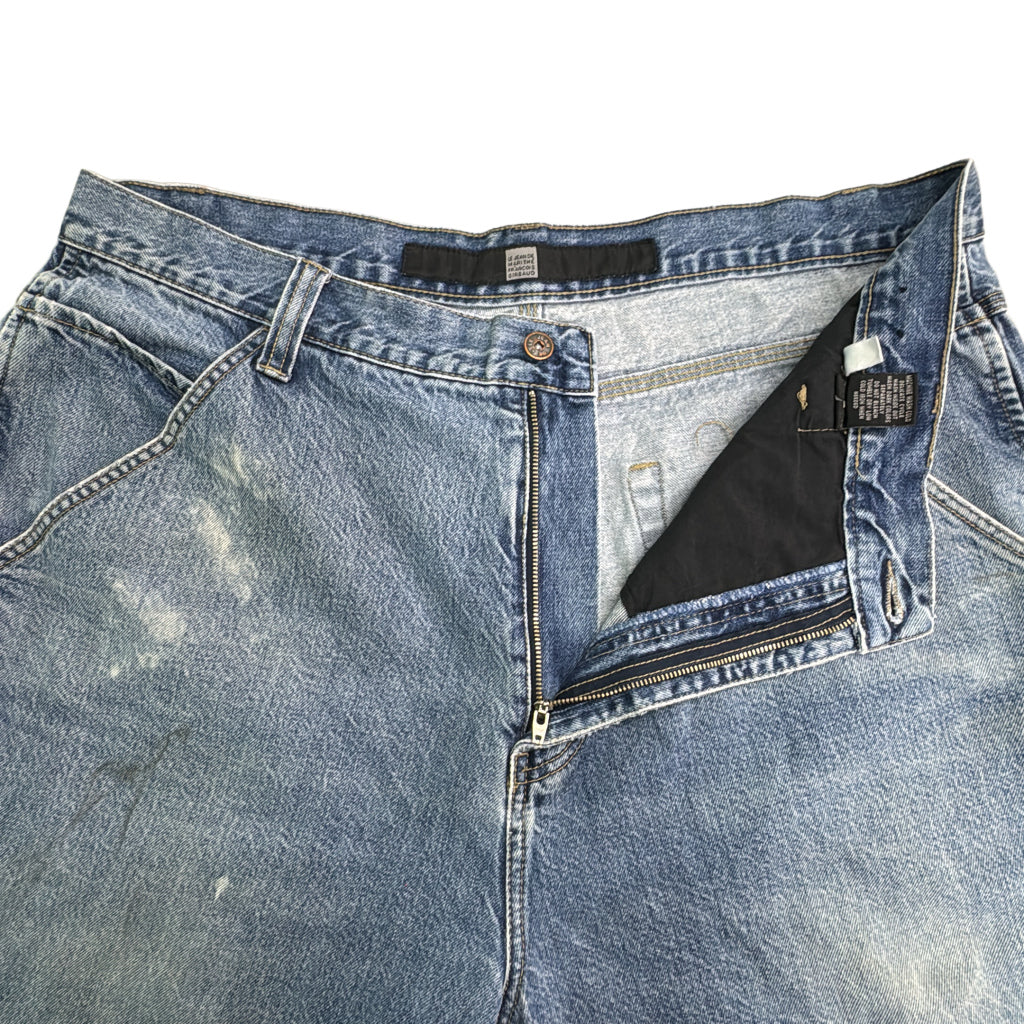 MARITHE + FRANCOIS GIRBAUD Denim Painter Denim Shorts