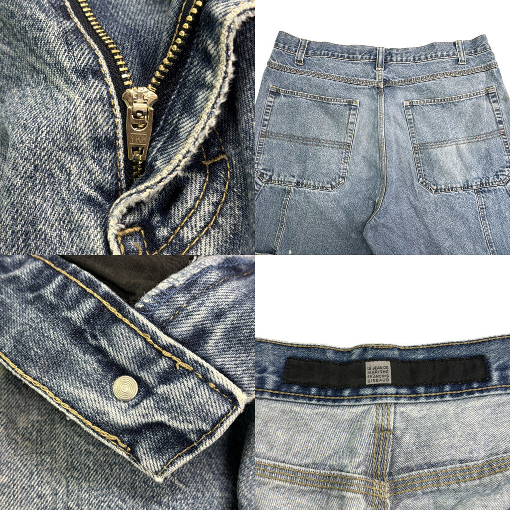 MARITHE + FRANCOIS GIRBAUD Denim Painter Denim Shorts