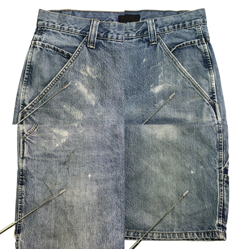 MARITHE + FRANCOIS GIRBAUD Denim Painter Denim Shorts