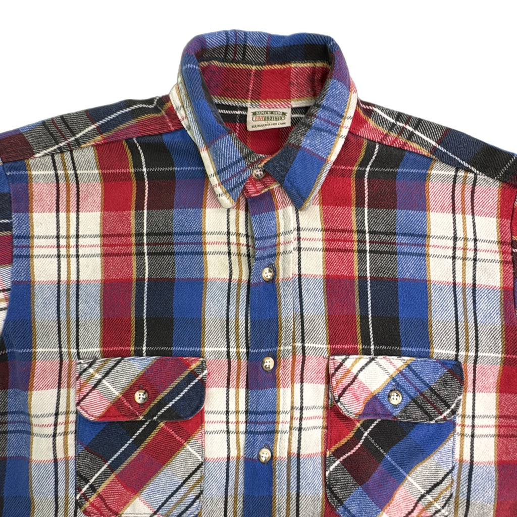 90s FIVE BROTHER Flannel Shirt