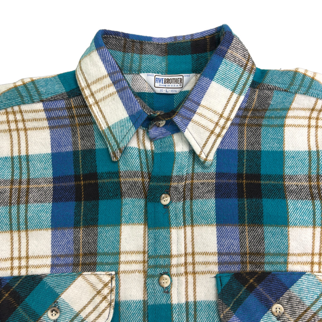 80s FIVE BROTHER Flannel Shirt