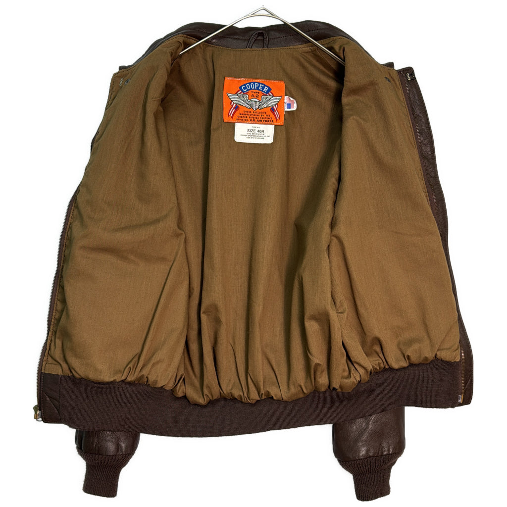 90s Cooper A-2 Flight Jacket Military Jacket