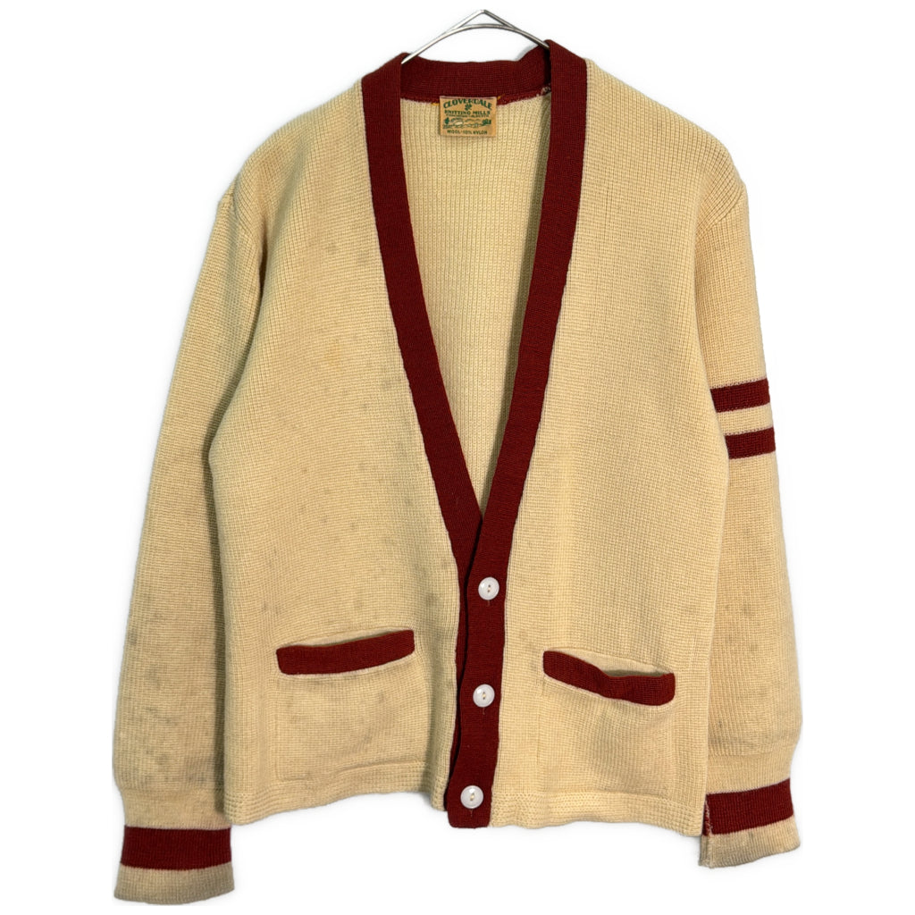 50s CLOVERDALE KNITTING MILLS Lettered Cardigan