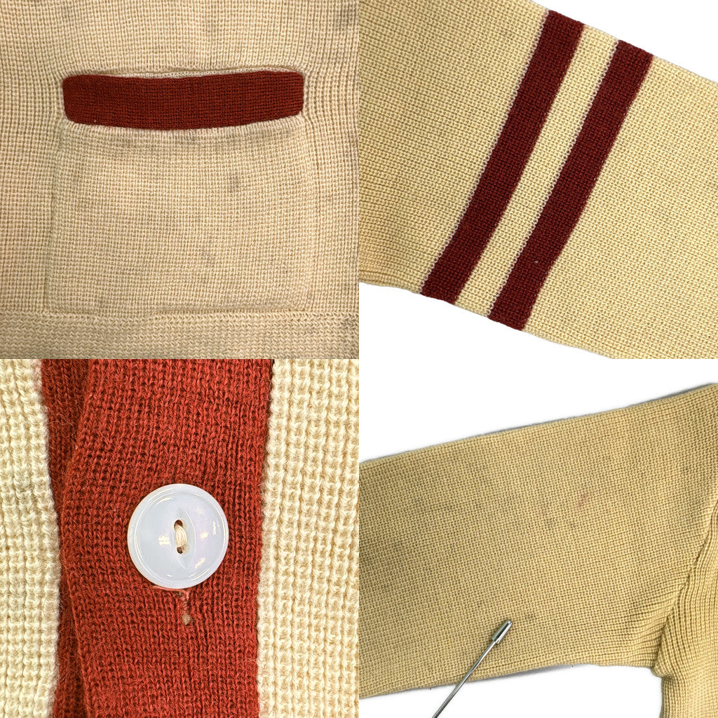 50s CLOVERDALE KNITTING MILLS Lettered Cardigan
