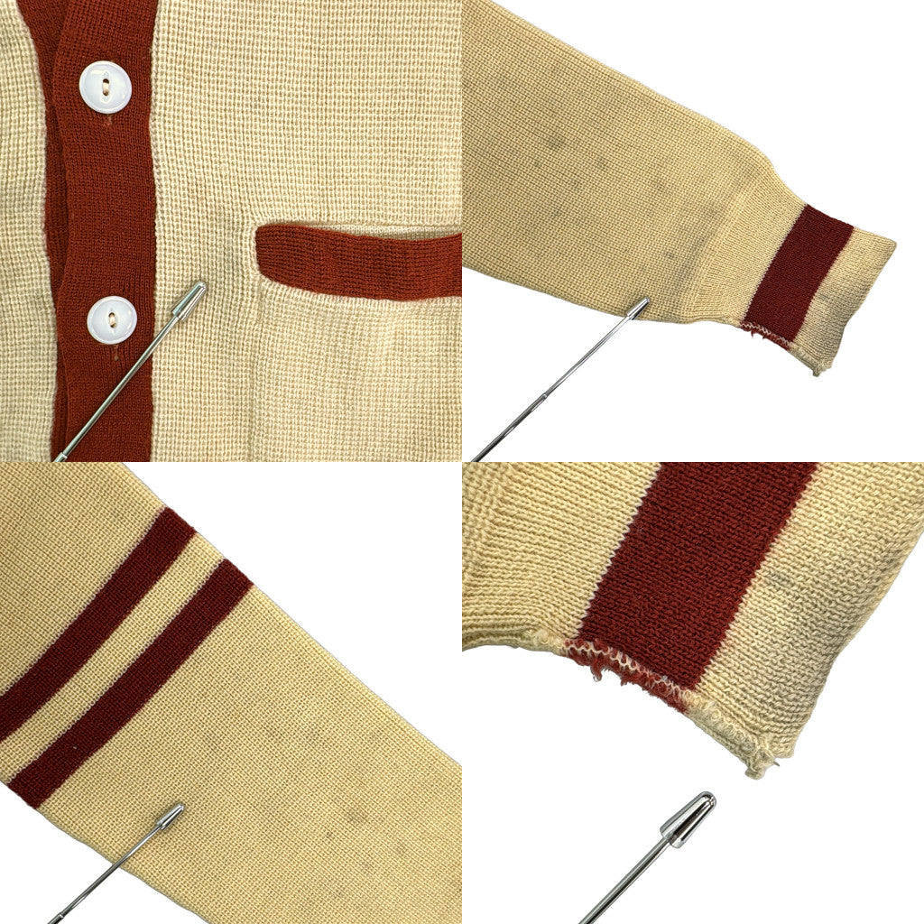 50s CLOVERDALE KNITTING MILLS Lettered Cardigan
